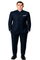 Mandarin Suit - Navy Blue Color Banded Collar Suit - Chines Collar in Color Dark Blue