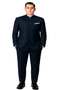 Mandarin Suit - Navy Blue Color Banded Collar Suit - Chines Collar in Color Dark Blue