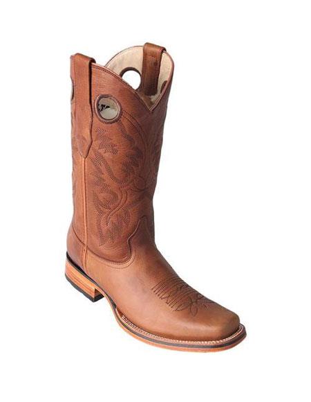 Men's Los Altos Boots Handmade Honey Double Stitched Full Leather Lining Dress Cowboy Boot Cheap Priced For Sale Online - 6.0 Standard / D / Medium