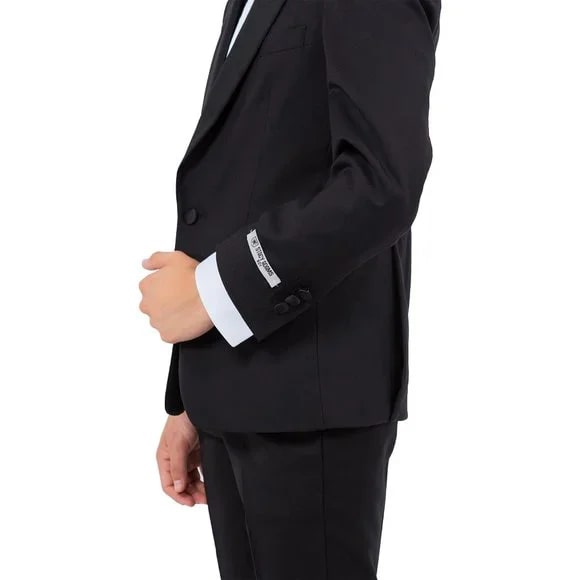 New Stacy Adams Boys Black Tuxedo Set, 5-Piece Black Shawl Collar