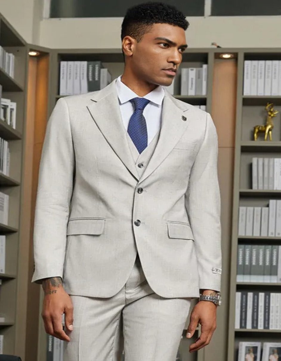 Missionary Mormon Quality Suit - -  Business Two Button Style in Color Grey