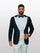 Statement Men's Black Vested with Ivory Peak Lapel 100% Wool Tuxedos