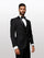 Statement Men's Black with Black Lapel Vested 100% Wool Tuxedos