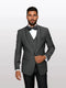 Statement Men's Charcoal Grey Vested Tuxedos with Bow Tie