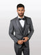 Statement Men's Charcoal Vested with Shawl Lapel Tuxedos and Bowtie