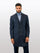 Statement Men's Solid Charcoal 100% Wool Over Coats