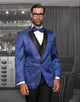 Statement One Chest Pocket Suits Royal blue suit