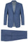 Cheap Priced Suit - Mens Two Button Slim Fit Hack Pocket Steel Blue Suit