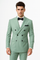 Mens Sage Green Double Breasted Suit
