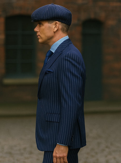 Steve Harvey Suits - Navy Suit - Designer Brand Suit No Pleated Pants Modern Fit - New Arrival