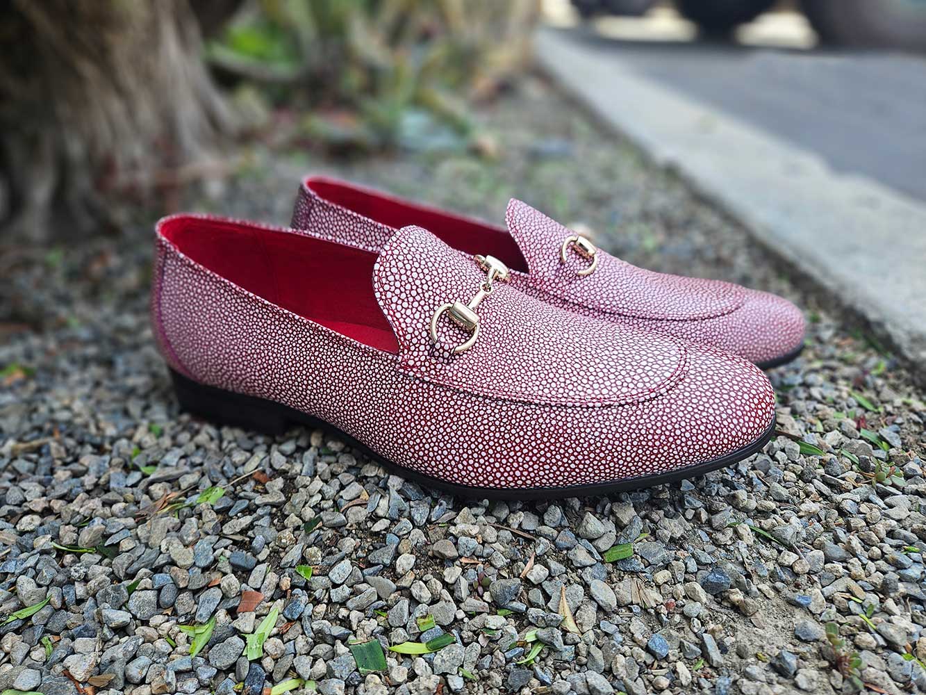 Stingray Embossed Horsebit Loafer - 7.5