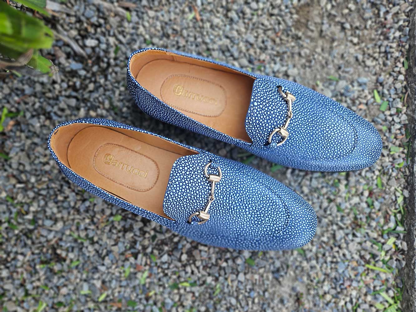 Stingray Embossed Horsebit Loafer - 7.5