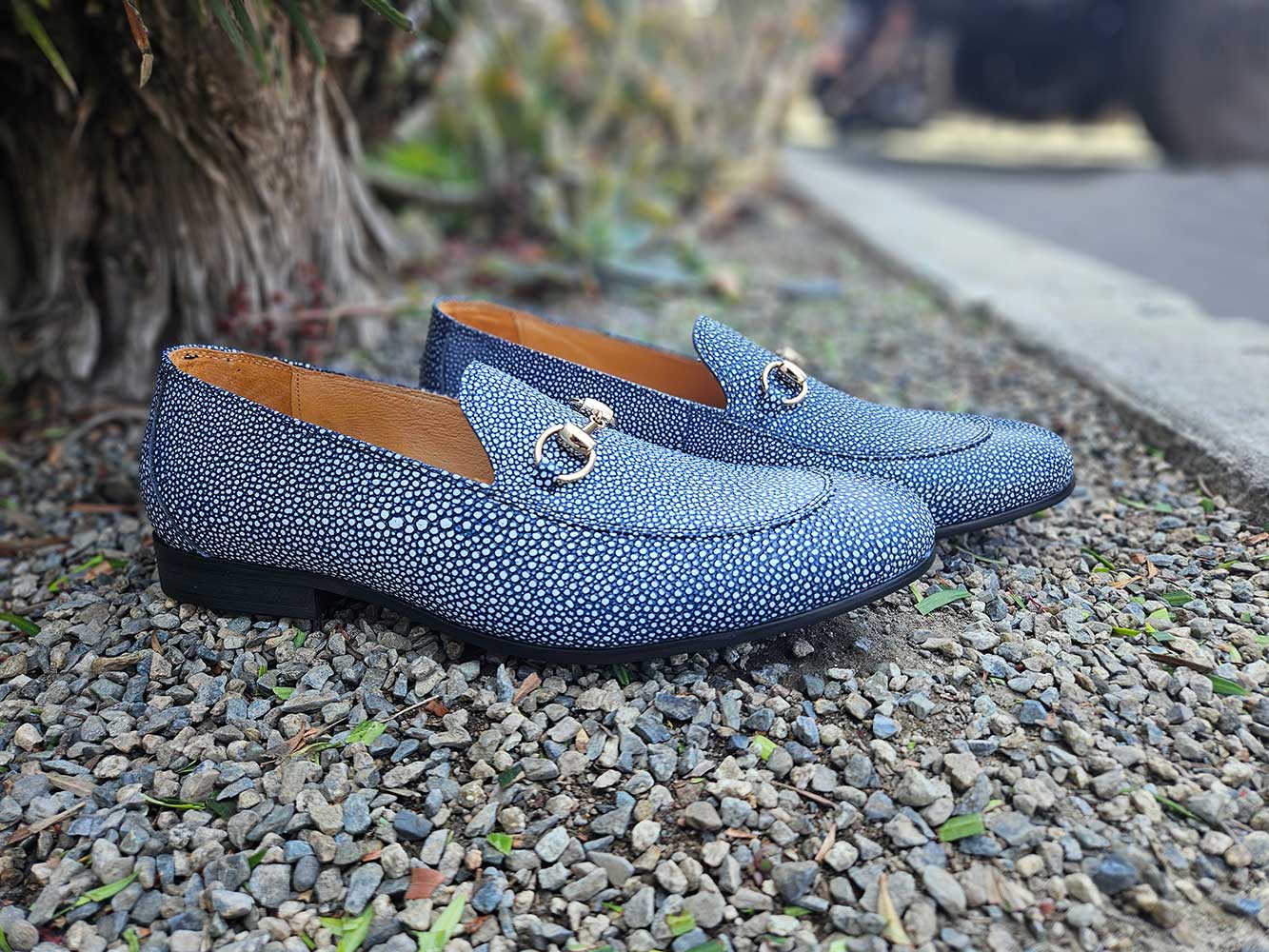 Stingray Embossed Horsebit Loafer - 7.5