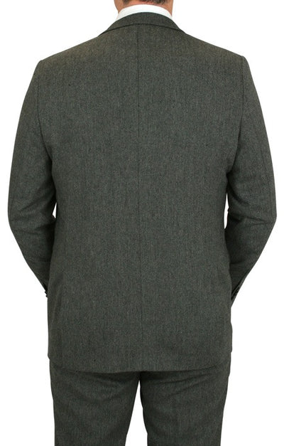 Stinson Tweed Suit - Gray Herringbone - Coat Size 38