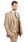 Cheap Priced Suit- Men's Two Button Vested Textured Sharkskin Business Stone Suit