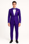 Purple Tuxedo Suit for Men – Stylish Two-Piece Prom and Wedding purple Suit with Matching Satin Lapel