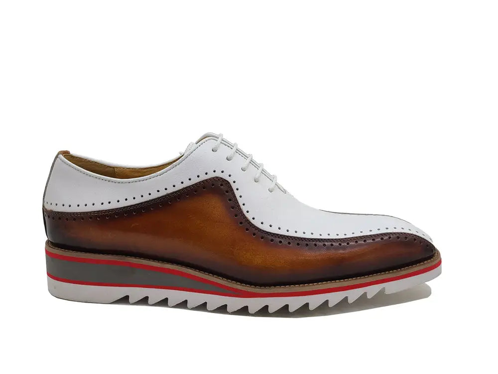 Stylish Two-Tone Brogue Oxford - 8.5