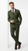Men’s Dark Green Double Breasted Suit, Classic Formal Wedding Business Dress Suit