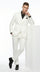 Men’s Off White 100% Wool Vested Suit, Solid Formal Wedding Prom 3 Piece Suit Set
