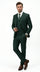 Men’s Hunter Green Vested Suit, Statement Formal Wedding Prom 3 Piece Suit Set