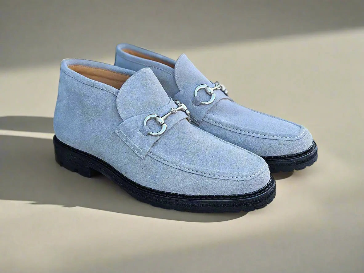 Suede Ankle Boot with Horsebit - 9.5