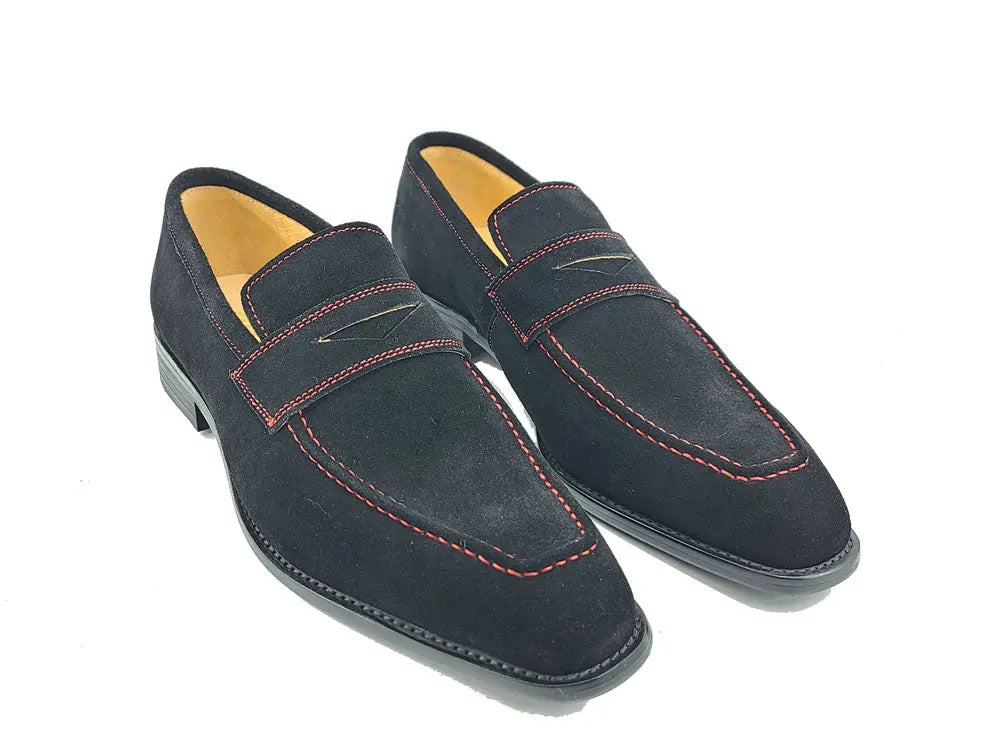 Suede Penny Loafer contrast stitching - 7.5