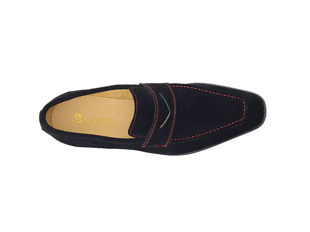 Suede Penny Loafer contrast stitching - 7.5