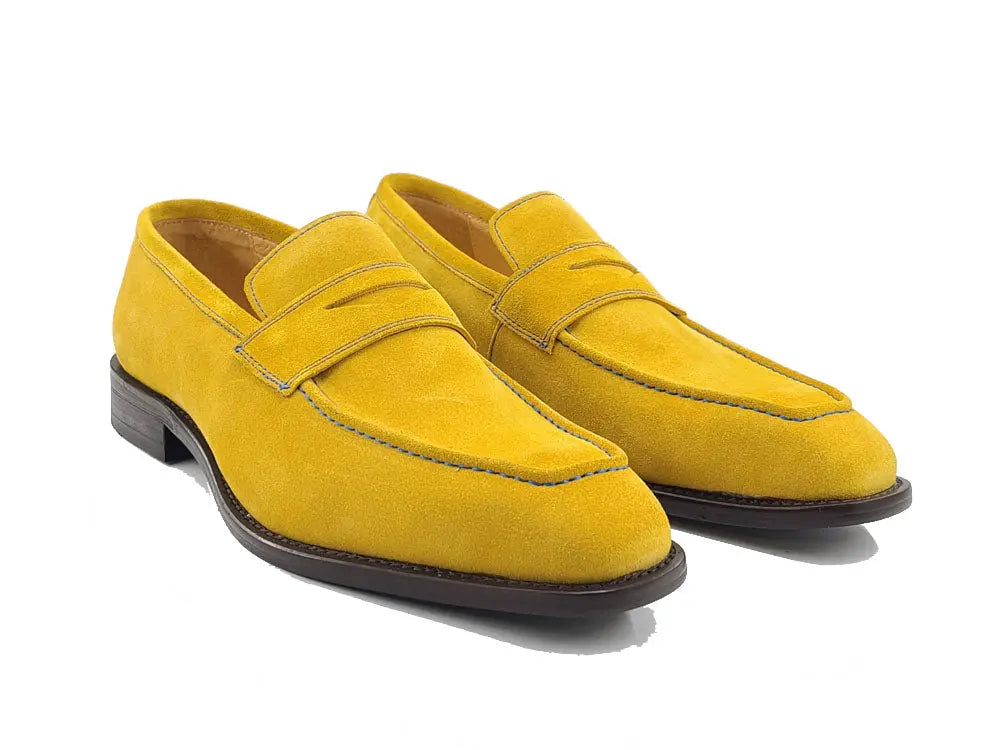 Suede Penny Loafer contrast stitching - 7.5