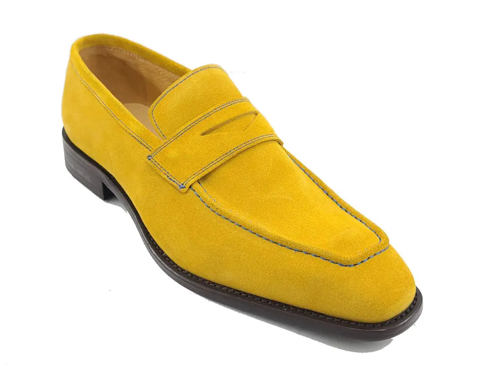 Suede Penny Loafer contrast stitching - 7.5