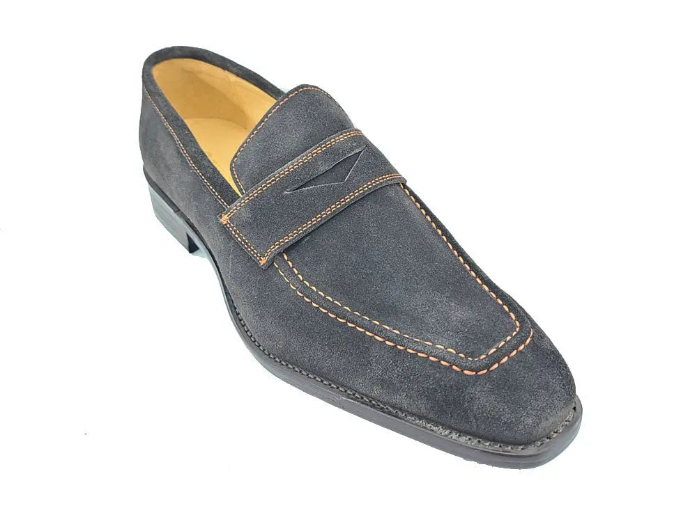 Suede Penny Loafer contrast stitching - 7.5