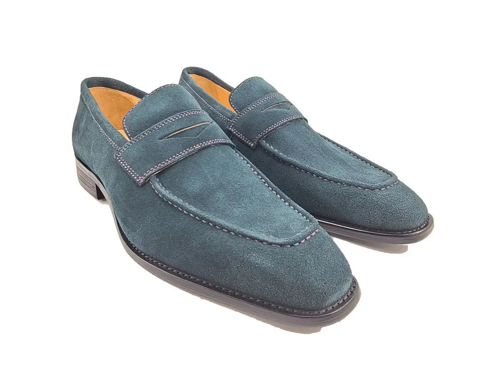 Suede Penny Loafer contrast stitching - 7.5