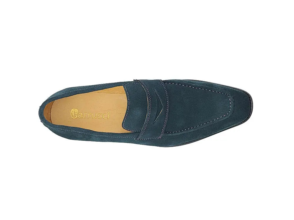 Suede Penny Loafer contrast stitching - 7.5