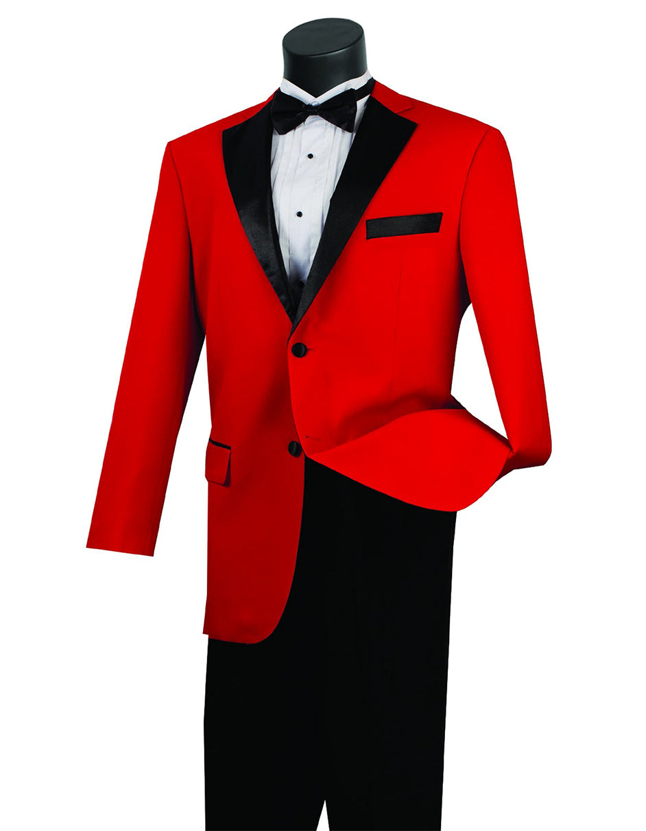 Mens Slim Fit Shawl Tuxedo in Red - Mens Slim Fitted Tuxedo