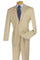 Cheap priced Suit- Mens Two Button Modern Fit  Poplin Tan Suit