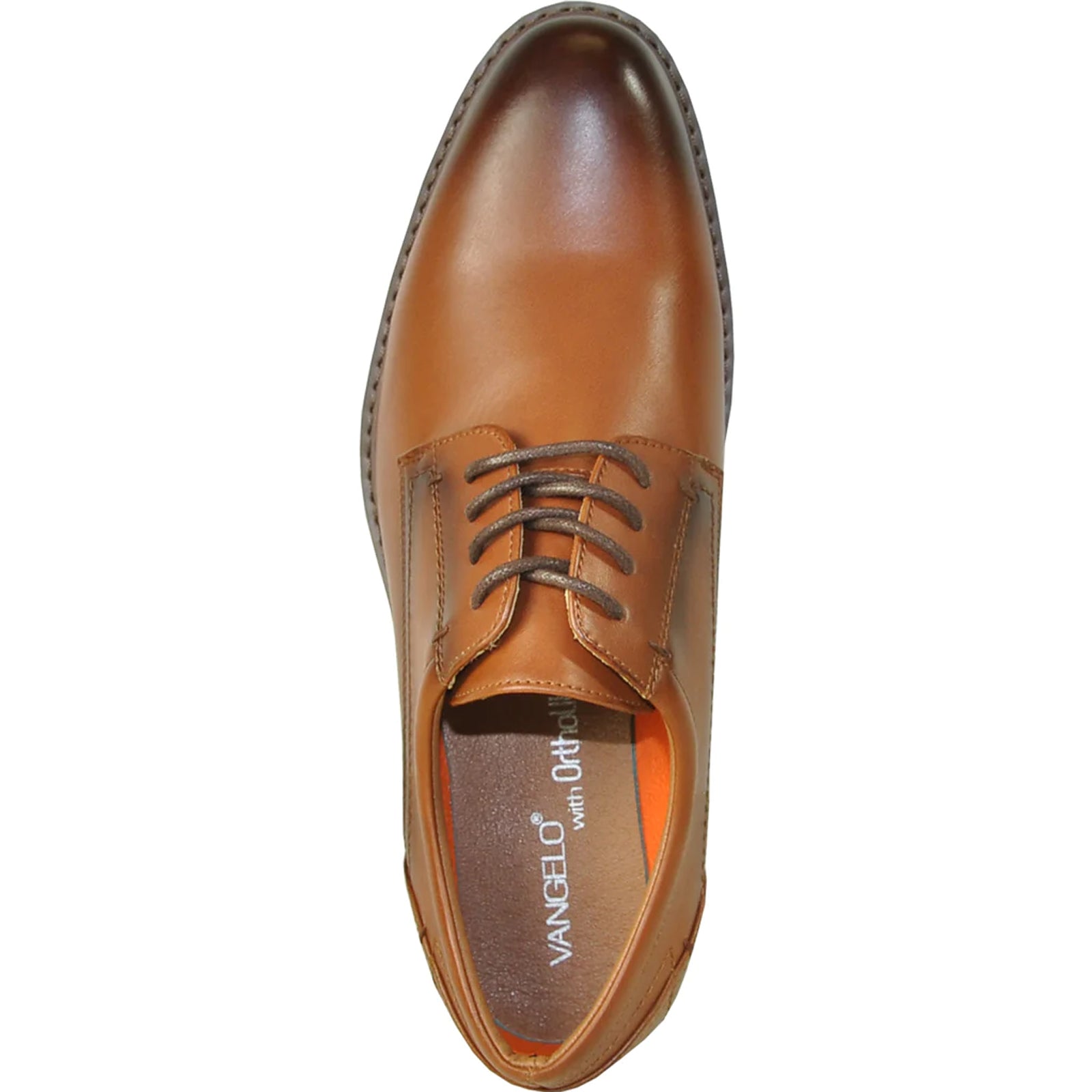 "Antique Cognac Brown Oxford Dress Shoe for Men - Relaxed Fit"