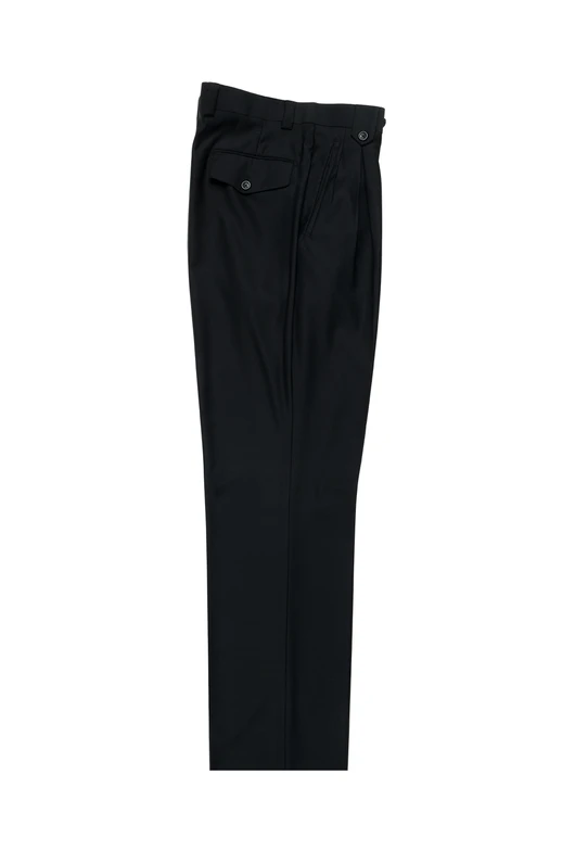 Tiglio Luxe Black Wide Leg, Pure Wool Dress Pants 2576 TIG1001 - 32