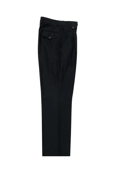 Black Wide Leg Wool Dress Pant 2586/2576 by Tiglio Luxe TIG1001 - 32