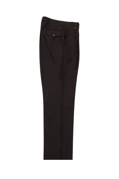 Brown Wide Leg Wool Dress Pant 2586/2576 by Tiglio Luxe TIG1003 - 32