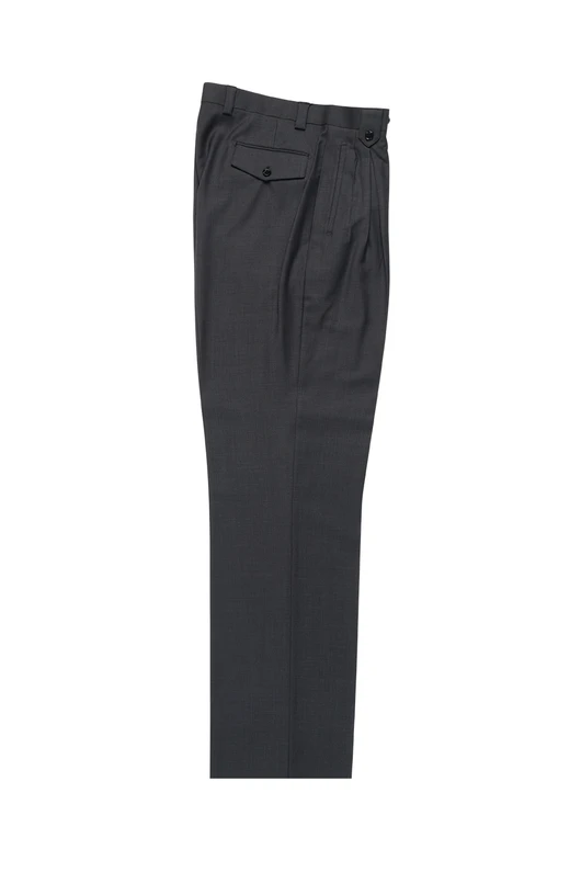 Tiglio Luxe Gray Wide Leg, Pure Wool Dress Pants 2576 TIG1008 - 32