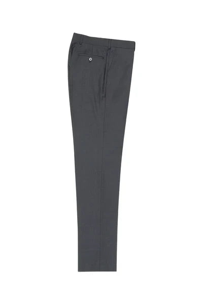 Gray Flat Front Wool Dress Pant 2560 by Tiglio Luxe TIG1008 - 30
