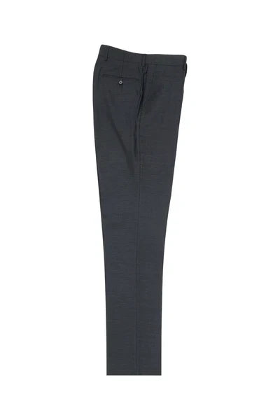 Charcoal Gray Flat Front Slim Fit Wool Dress Pant 2564 by Tiglio Luxe TIG1010 - 28