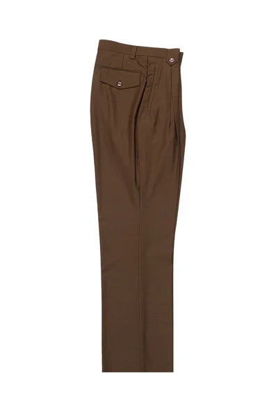 Tobacco Wide Leg Wool Dress Pant 2586/2576 by Tiglio Luxe - 32