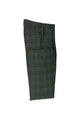 Tiglio Luxe Sage Green with Charcoal Gray Windowpane Wide Leg Wool Dress Pants 2576 TLS20049/1