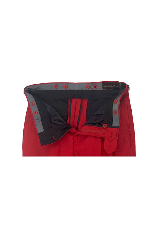 Tiglio Luxe Red Semi-Wide Leg Wool Marbella Dress Pants - 32