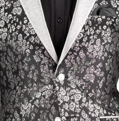 Black Sim Fit Tuxedo 2 Pieces with Matching Bow Tie - Black