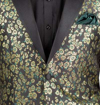 Emerald Green Sim Fit Tuxedo 2 Pieces with Matching Bow Tie - Emerald Green