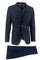 Tiglio Italian Suit - Real Wool Fabric Super 150's Porto Slim Fit Suit & Vest, Pure Wool Suit in Color Navy