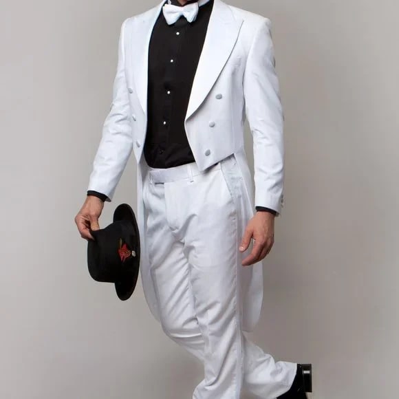 Bryan Michaels Tail Tuxedo, White