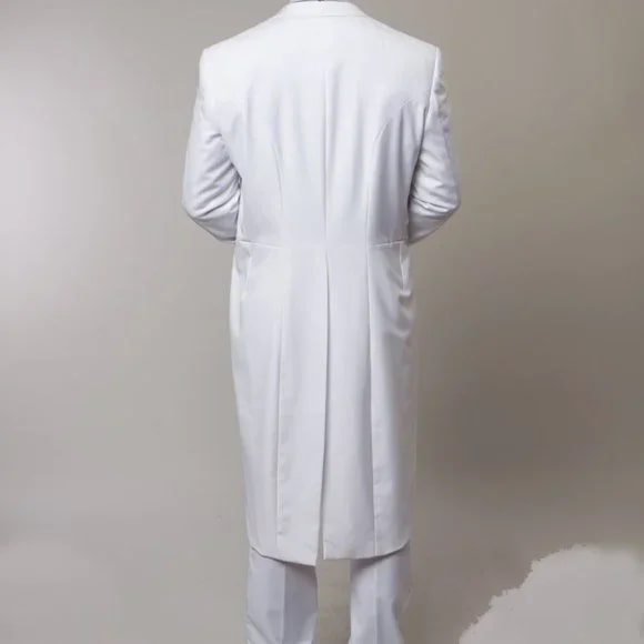 Bryan Michaels Tail, White - 38 Short Jacket+32 Waist Adjustable 28to34)(Height: 5 4 to5 7 )(Neck  15-16.5)S-M)
