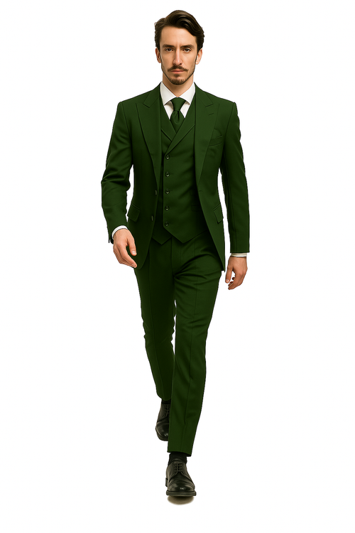 Mens 1930s Suits - Hunter Green Suit